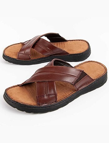 Sandalia De Piel Para Hombre. Purapiel Beira