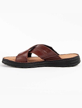 Sandalia De Piel Para Hombre. Purapiel Beira