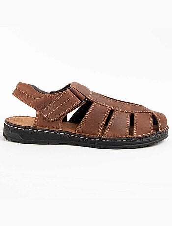 Sandalia De Piel Para Hombre. Purapiel Beira