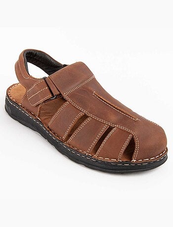 Sandalia De Piel Para Hombre. Purapiel Beira