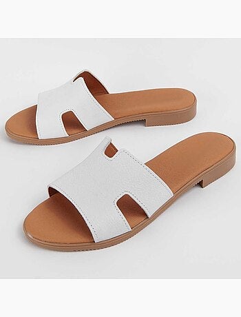 Sandalia De Piel Para Mujer. Purapiel Hacca