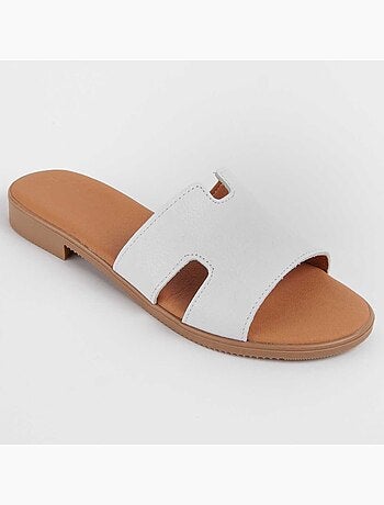 Sandalia De Piel Para Mujer. Purapiel Hacca