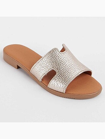 Sandalia De Piel Para Mujer. Purapiel Hacca