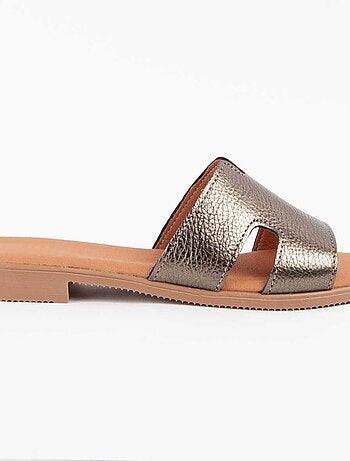 Sandalia De Piel Para Mujer. Purapiel Hacca