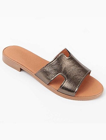 Sandalia De Piel Para Mujer. Purapiel Hacca