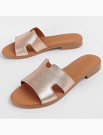 Sandalia De Piel Para Mujer. Purapiel Hacca