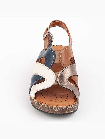 Sandalia De Piel Para Mujer. Purapiel Leida