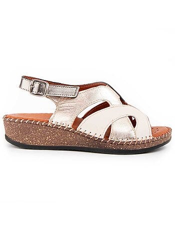 Sandalia De Piel Para Mujer. Purapiel Leida