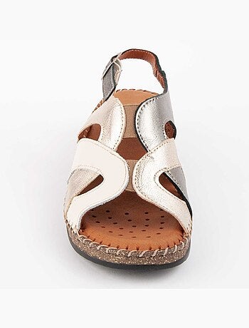 Sandalia De Piel Para Mujer. Purapiel Leida