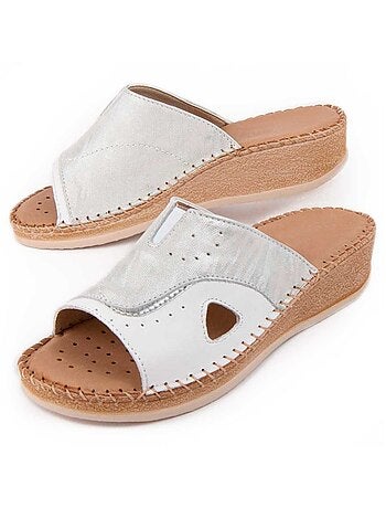 Sandalia De Piel Para Mujer. Purapiel Leida