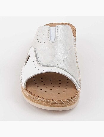 Sandalia De Piel Para Mujer. Purapiel Leida