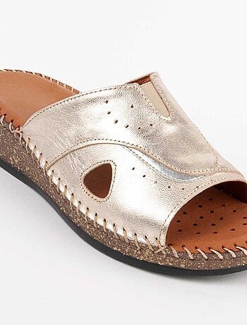 Sandalia De Piel Para Mujer. Purapiel Leida