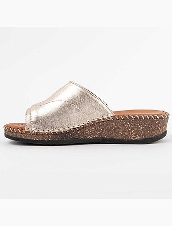 Sandalia De Piel Para Mujer. Purapiel Leida