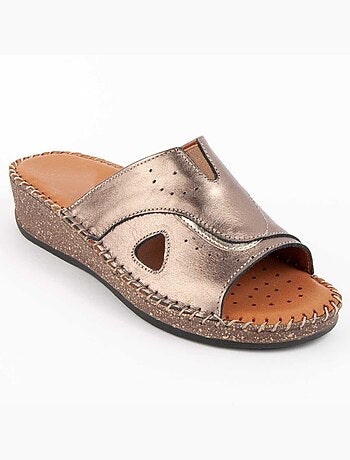 Sandalia De Piel Para Mujer. Purapiel Leida