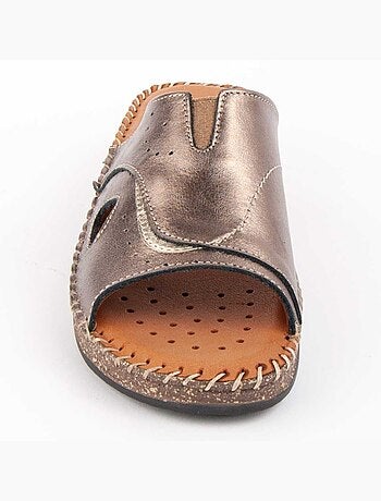 Sandalia De Piel Para Mujer. Purapiel Leida