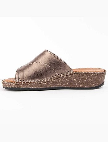 Sandalia De Piel Para Mujer. Purapiel Leida