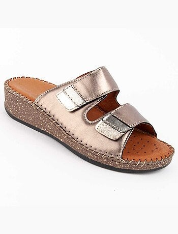 Sandalia De Piel Para Mujer. Purapiel Leida