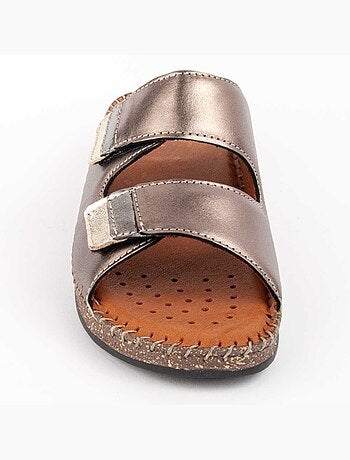 Sandalia De Piel Para Mujer. Purapiel Leida