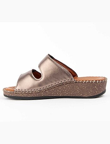 Sandalia De Piel Para Mujer. Purapiel Leida