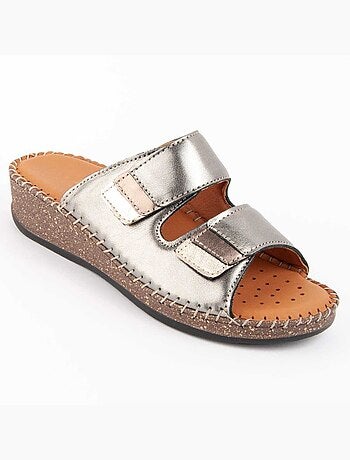 Sandalia De Piel Para Mujer. Purapiel Leida