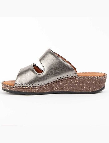 Sandalia De Piel Para Mujer. Purapiel Leida