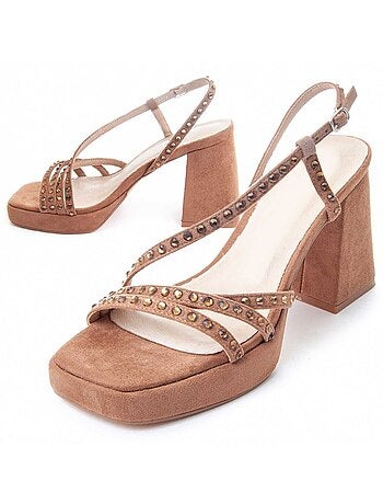 Sandalia De Tacón Para Mujer. Montevita Festsand