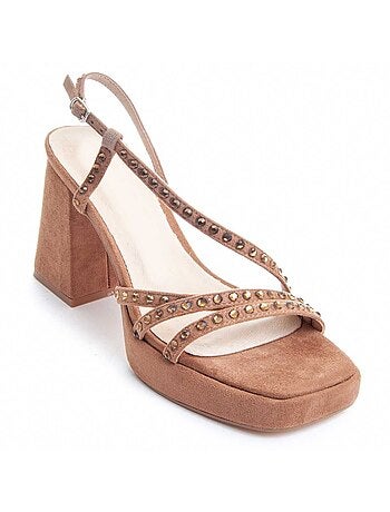 Sandalia De Tacón Para Mujer. Montevita Festsand