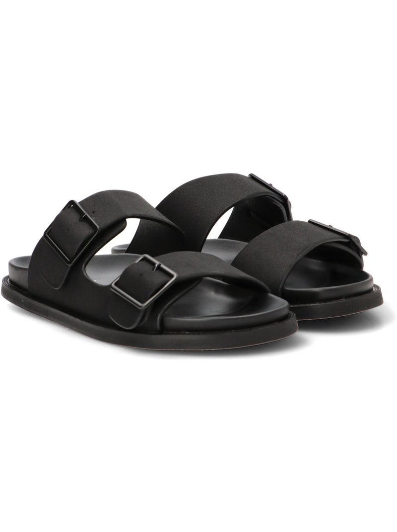 Sandalia Diario Hombre Suela Plana - Etika Negro - Kiabi