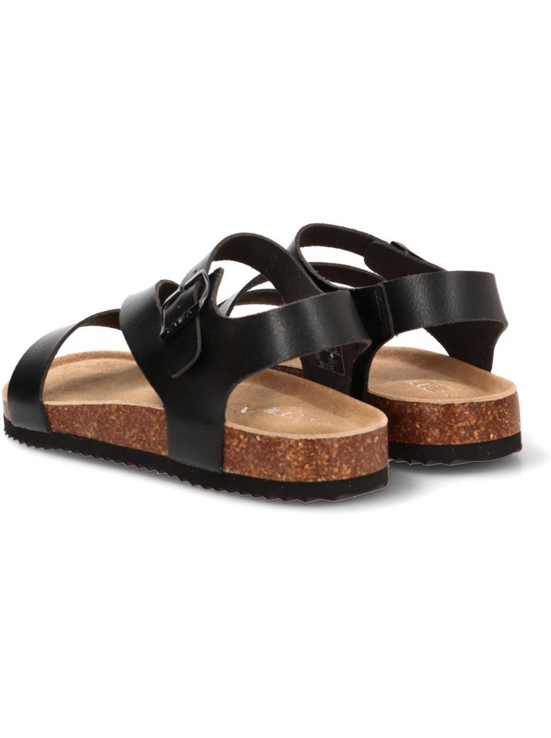 Sandalia Diario Hombre Suela Plana - Etika Negro - Kiabi