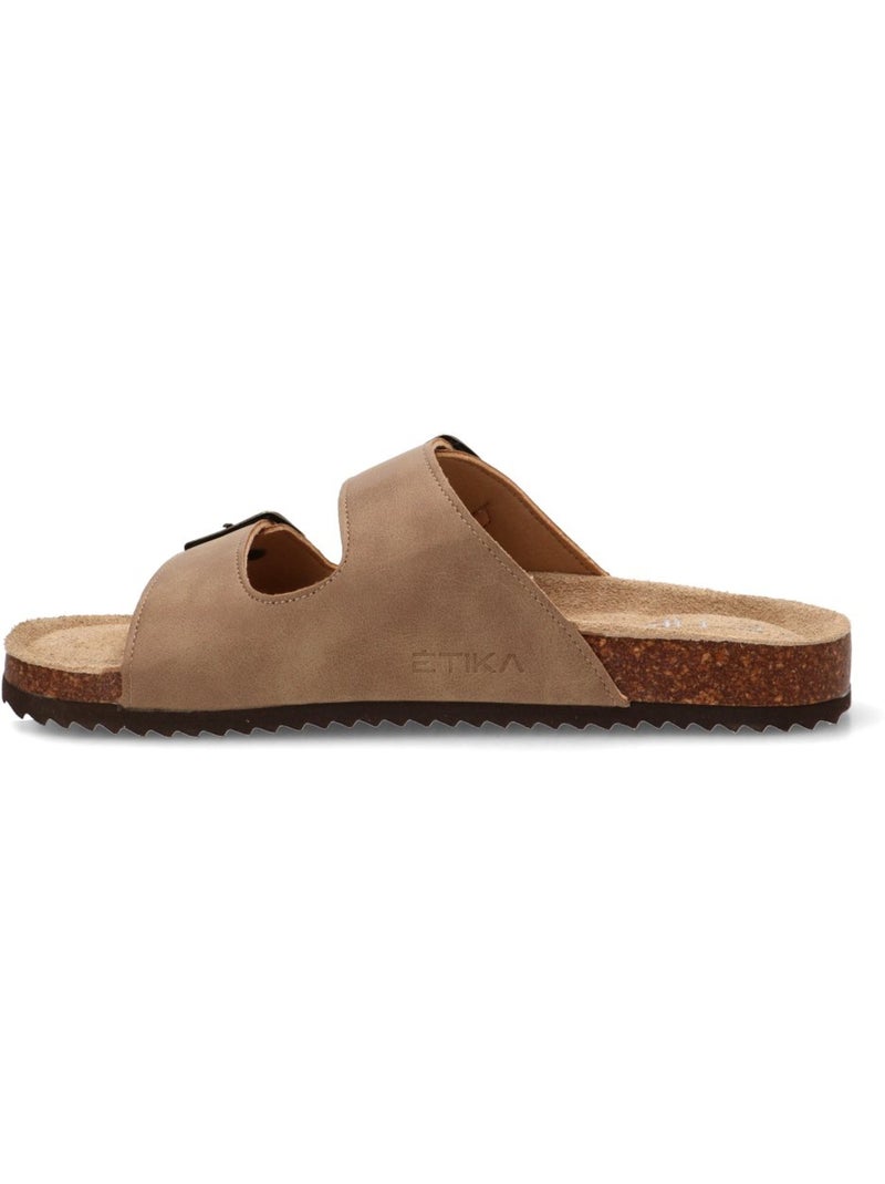 Sandalia Diario Hombre Suela Plana - Etika Taupe - Kiabi