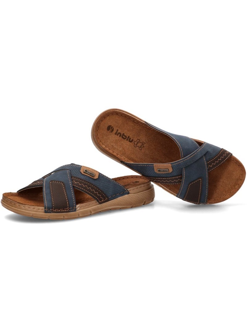 Sandalia Diario Hombre Suela Plana - Luna Collection Azul - Kiabi