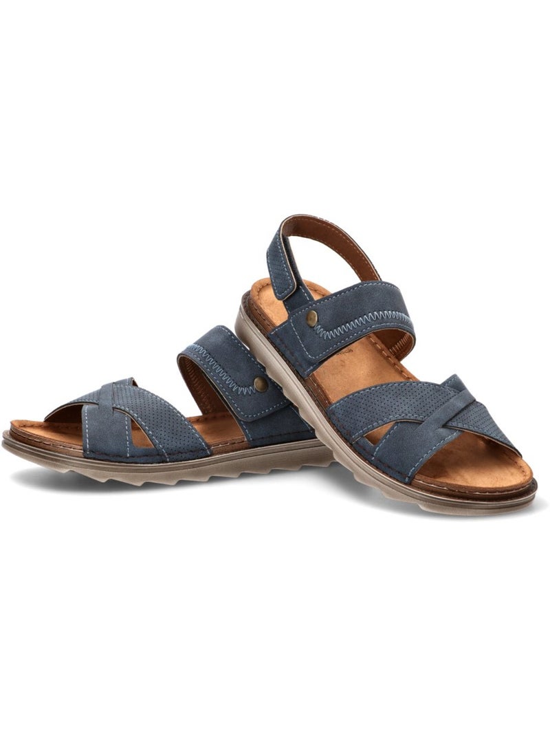 Sandalia Diario Hombre Suela Plana - Luna Collection Azul - Kiabi