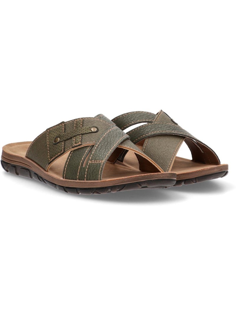 Sandalia Diario Hombre Suela Plana - Luna Collection Caqui - Kiabi