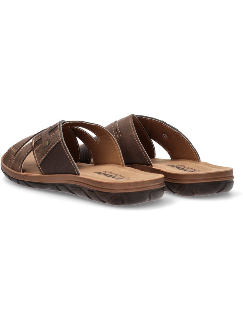 Sandalia Diario Hombre Suela Plana - Luna Collection Marrón - Kiabi