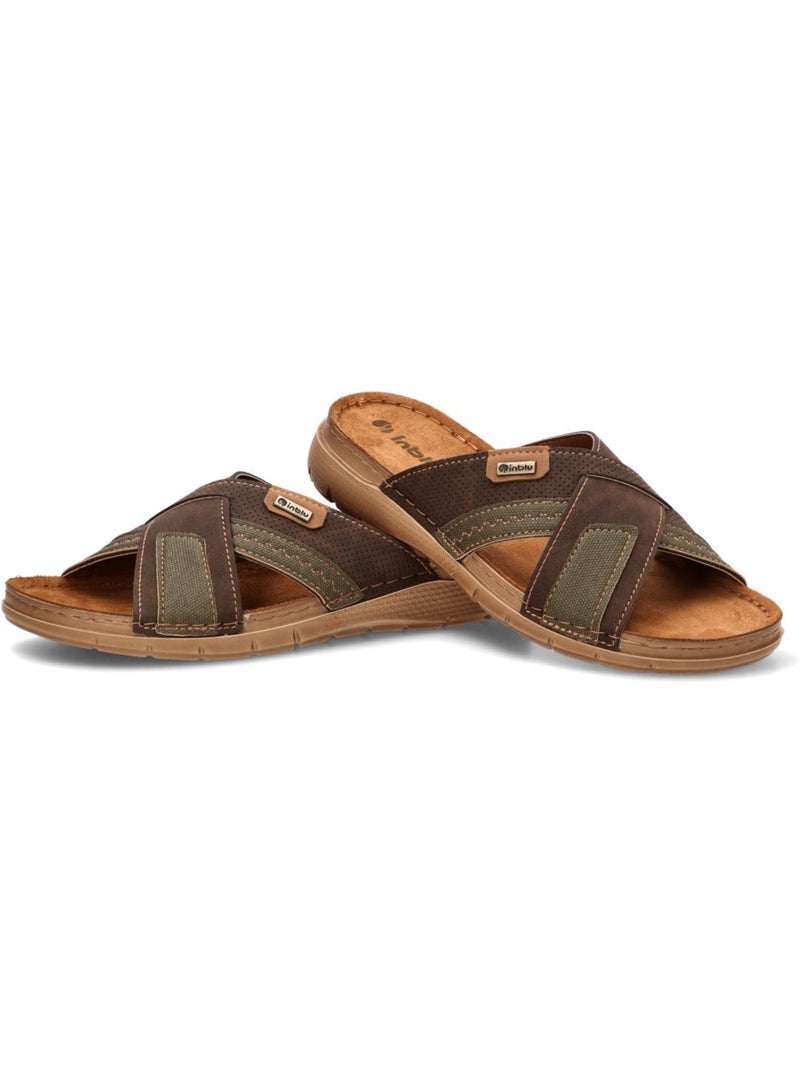 Sandalia Diario Hombre Suela Plana - Luna Collection Marrón - Kiabi