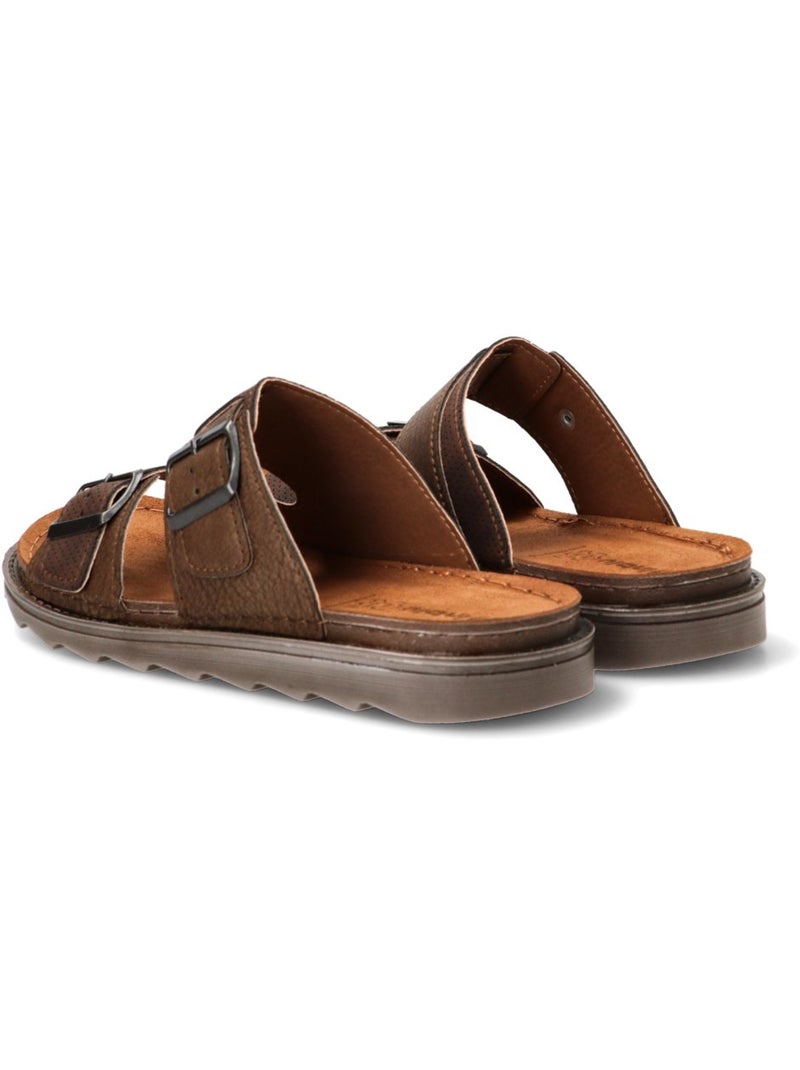 Sandalia Diario Hombre Suela Plana - Luna Collection Marrón - Kiabi