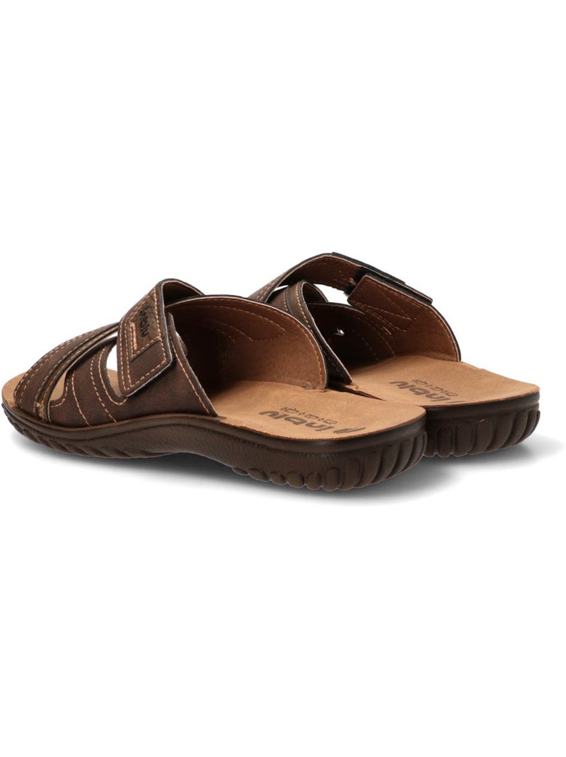 Sandalia Diario Hombre Suela Plana - Luna Collection Marrón - Kiabi
