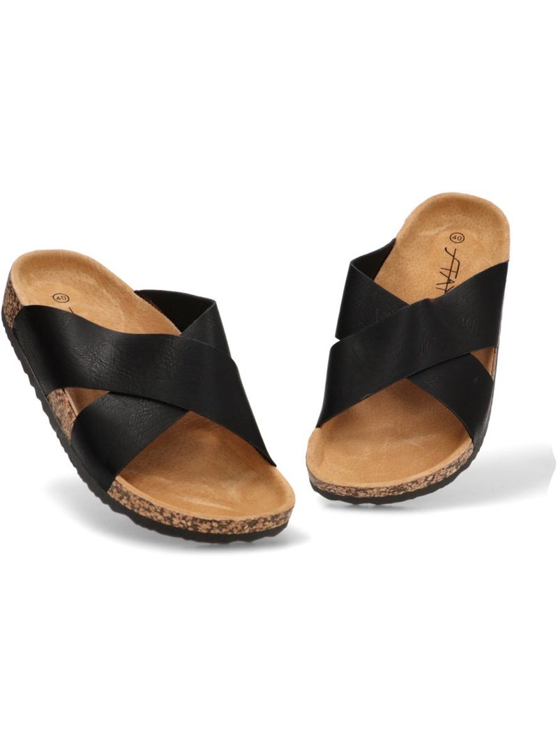 Sandalia Diario Hombre Suela Plana - Luna Collection Negro - Kiabi