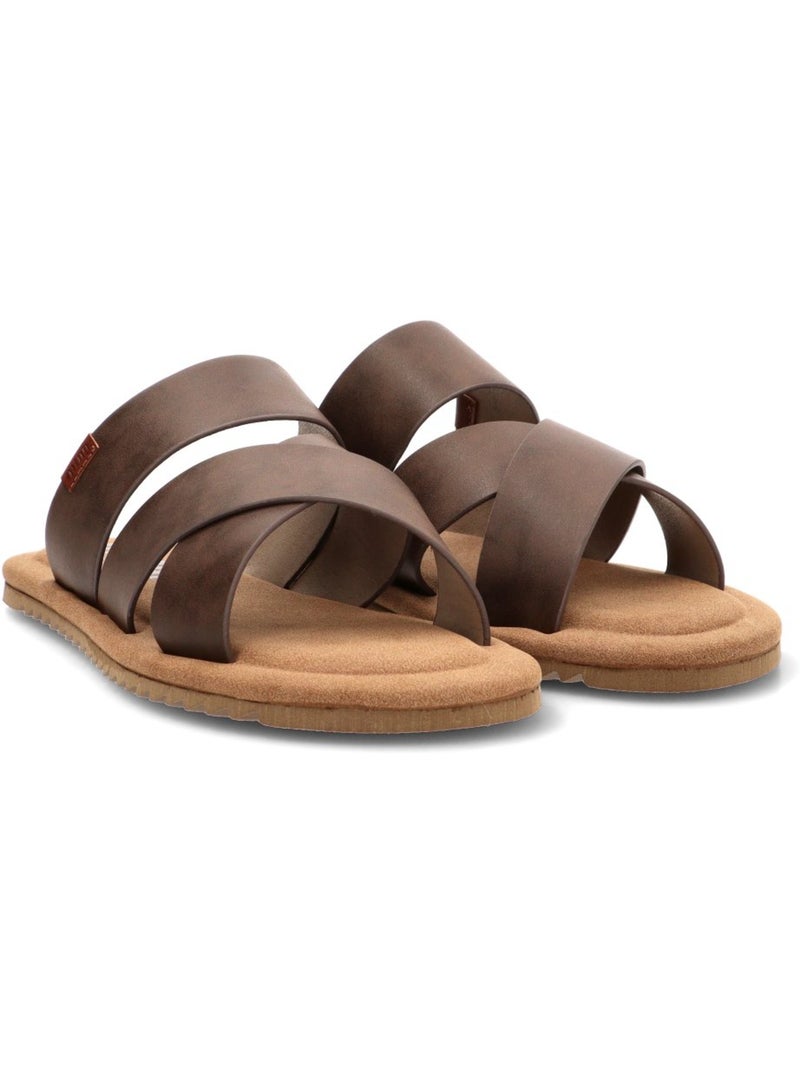 Sandalia Diario Hombre Suela Plana - Mustang Marrón chocolate - Kiabi