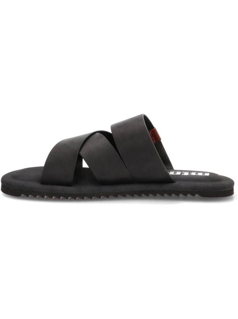 Sandalia Diario Hombre Suela Plana - Mustang Negro - Kiabi