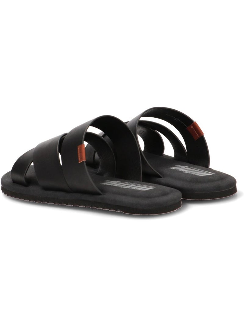 Sandalia Diario Hombre Suela Plana - Mustang Negro - Kiabi