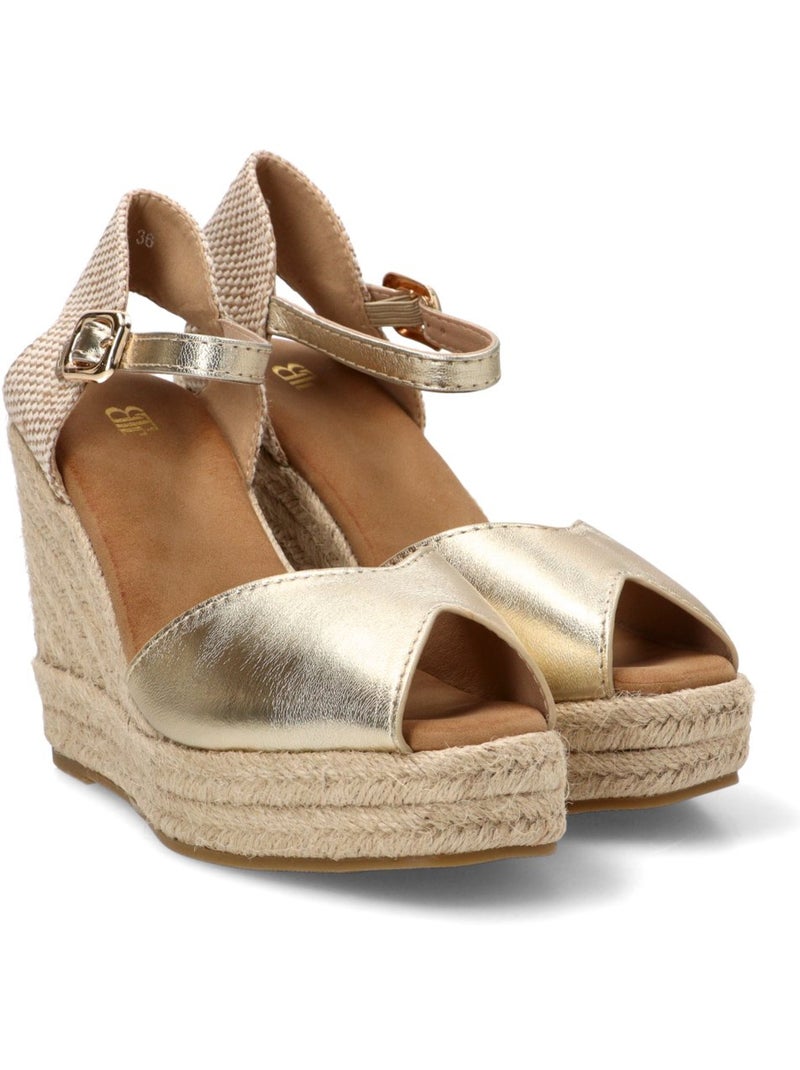Sandalia Diario Mujer Cuña Alta - Luna Collection Oro - Kiabi