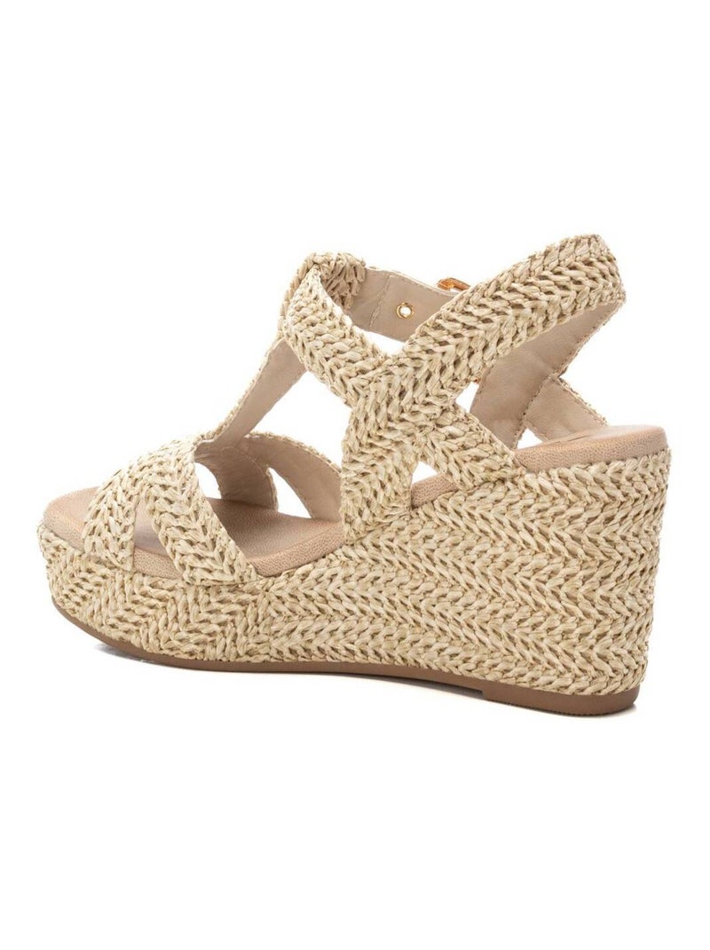 Sandalia Diario Mujer Cuña Alta - Xti Beige - Kiabi