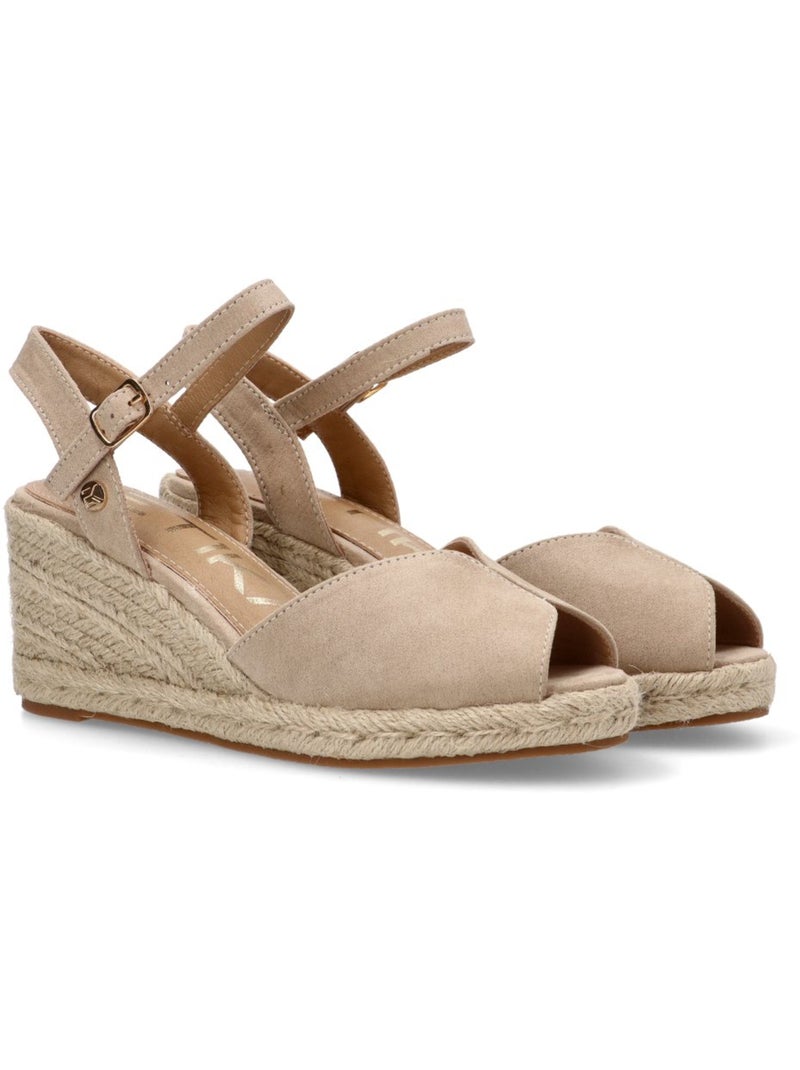 Sandalia Diario Mujer Cuña Media - Etika Beige - Kiabi