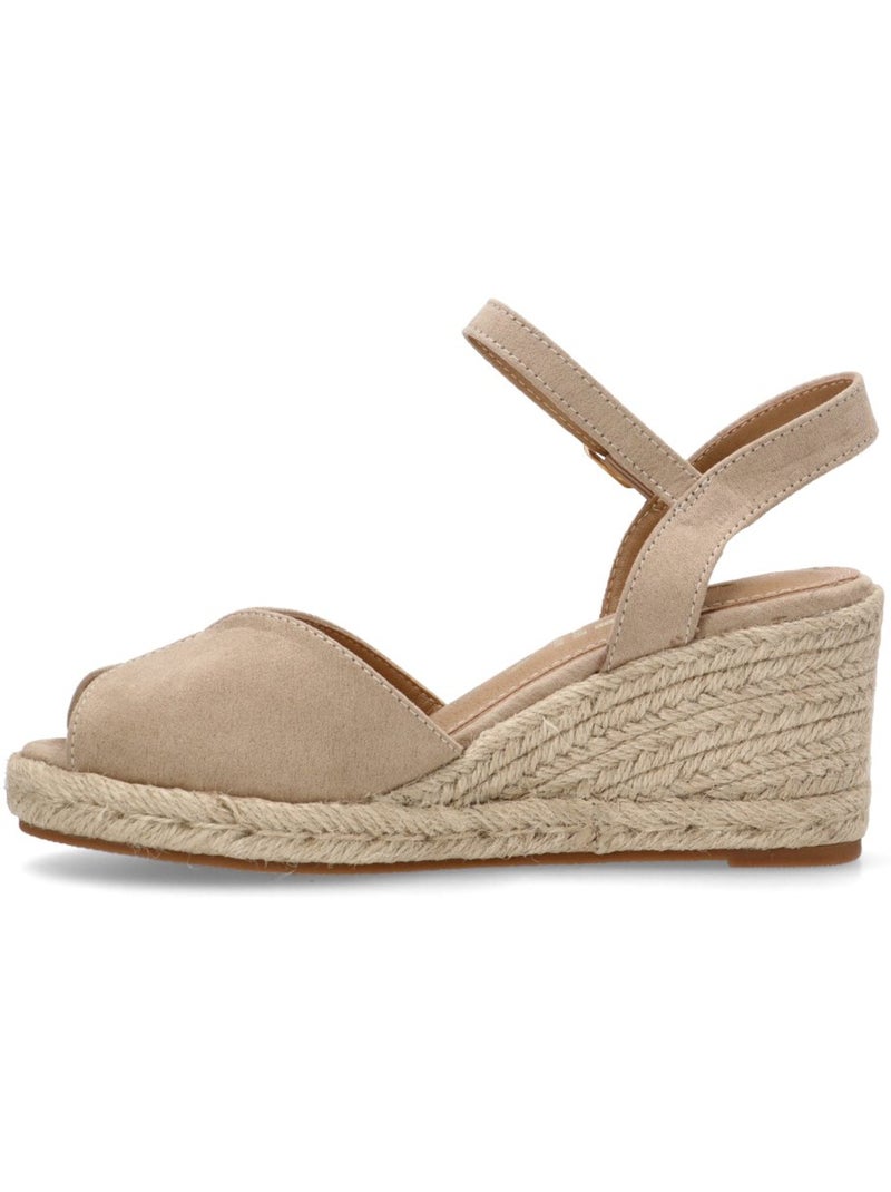 Sandalia Diario Mujer Cuña Media - Etika Beige - Kiabi