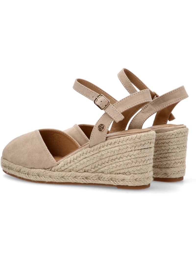 Sandalia Diario Mujer Cuña Media - Etika Beige - Kiabi
