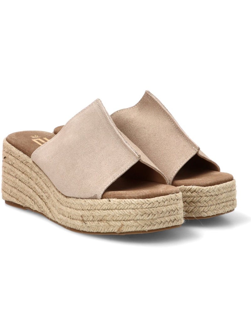 Sandalia Diario Mujer Cuña Media - Etika Beige - Kiabi