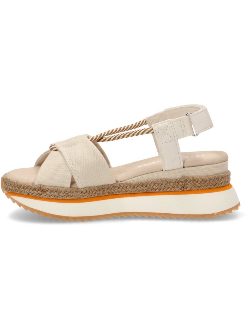 Sandalia Diario Mujer Cuña Media - Gioseppo Beige - Kiabi