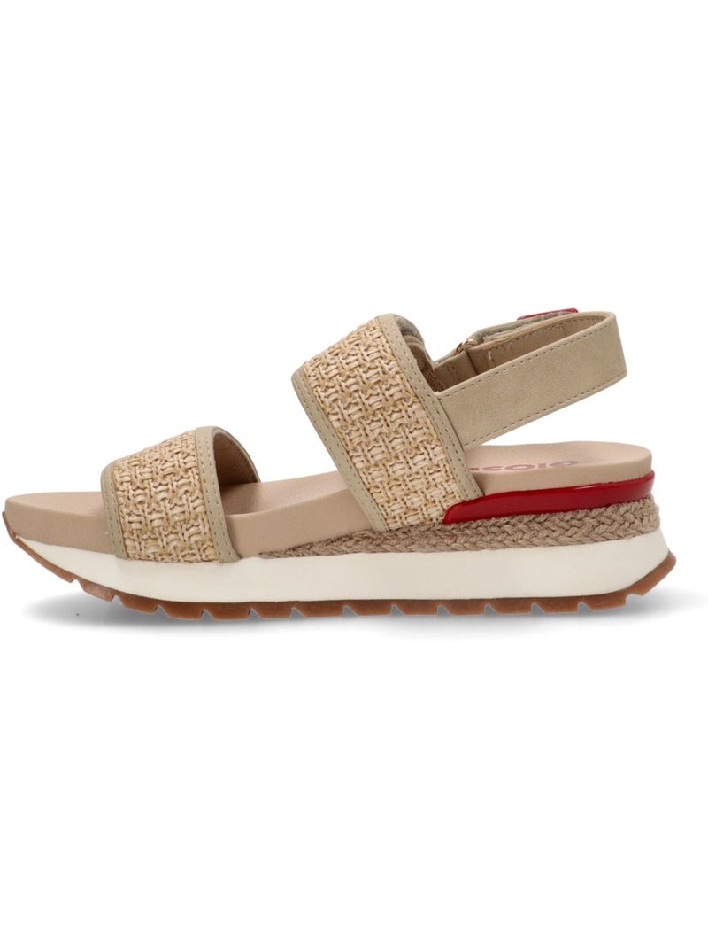 Sandalia Diario Mujer Cuña Media - Gioseppo Beige - Kiabi