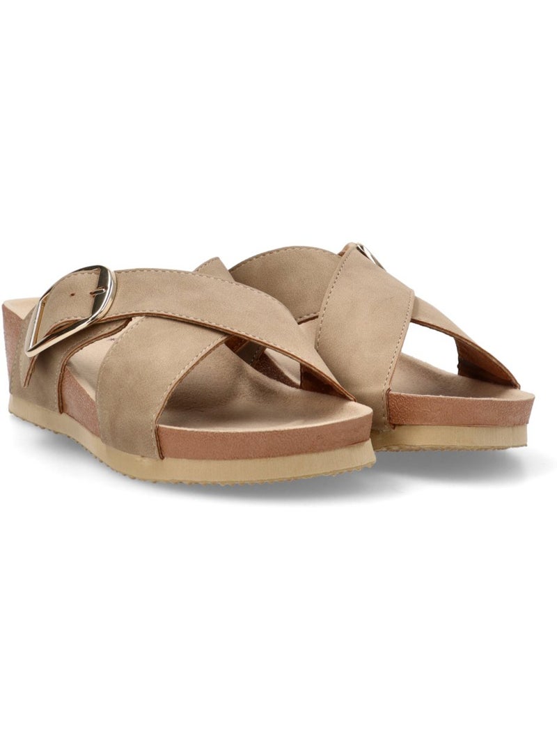 Sandalia Diario Mujer Cuña Media - Gioseppo Taupe - Kiabi